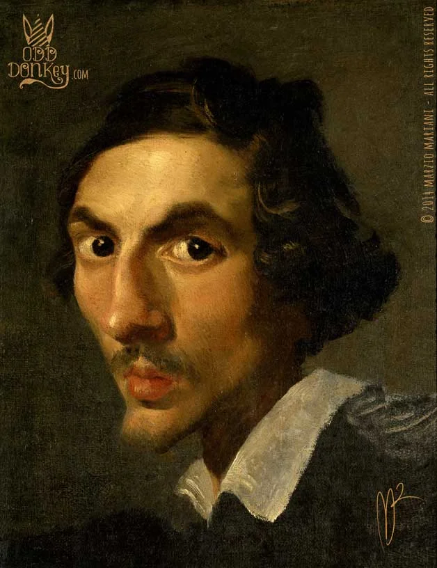 Caricature of Gianlorenzo Bernini by Marzio Mariani
