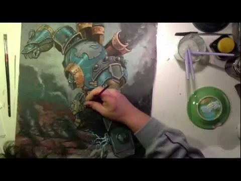 Warmachine: Ol-Rowdy acrylic on canvas board, 40x50 cm (about 6 hour) (Copy)