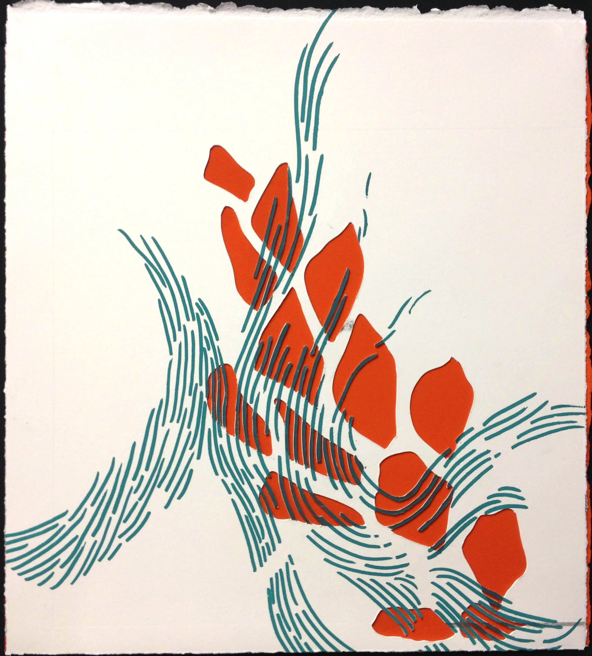 Silkscreen, monotype, collage 8" x 10"
