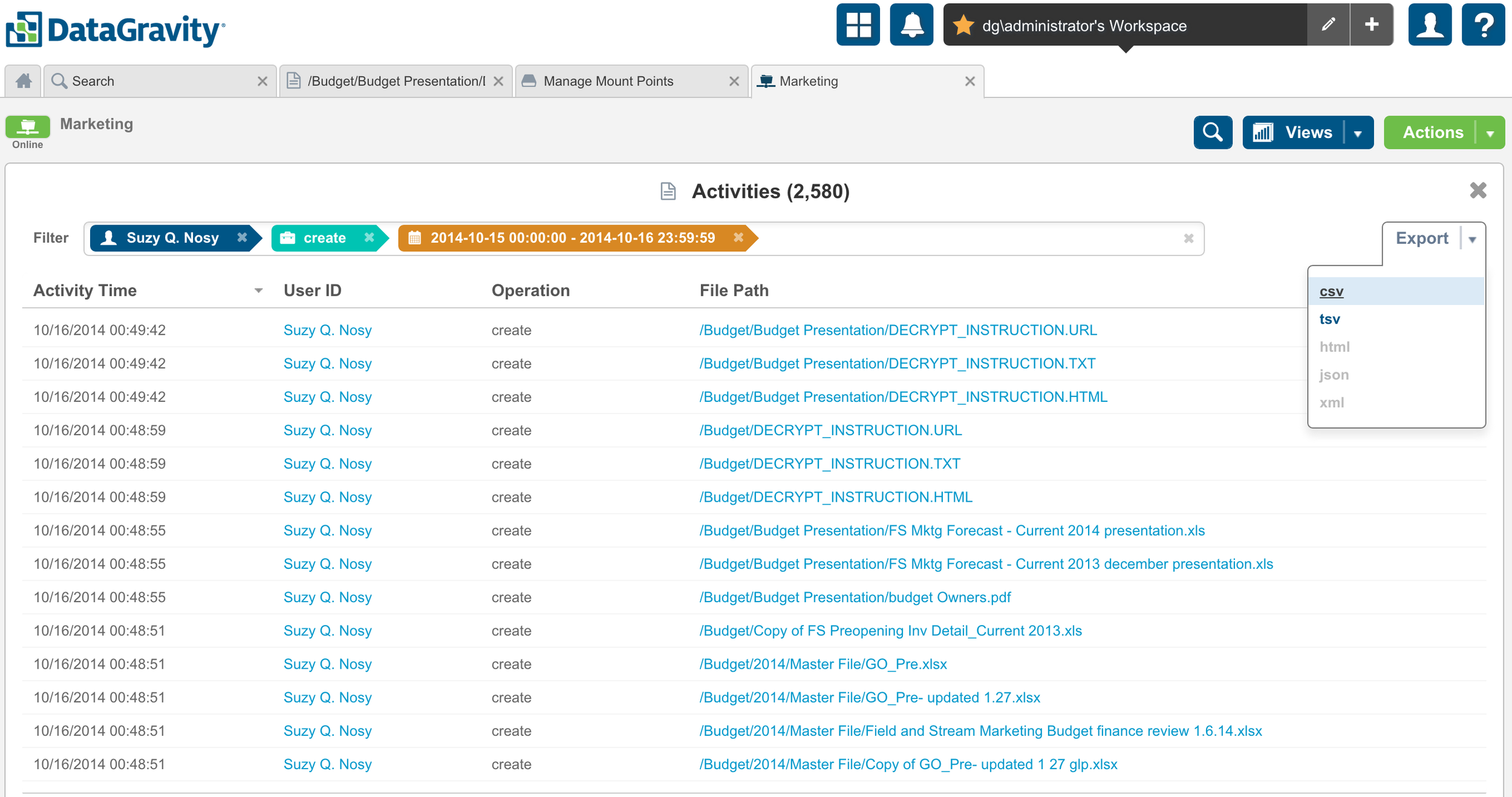 Filtering and Exporting all Directories &amp; Files infected by ransomware by User, Operation, &amp; Date. 