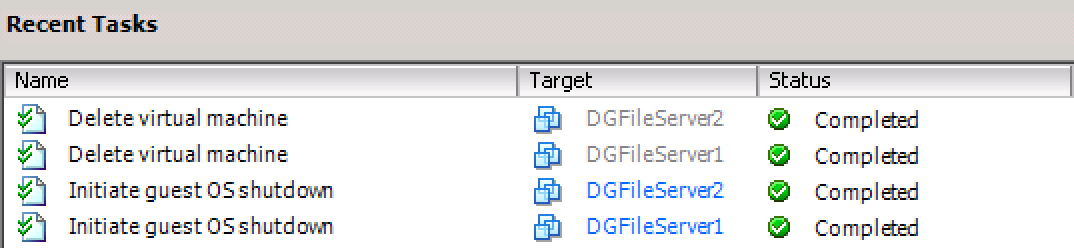 Power Off the Retired VMs, and Delete from Disk