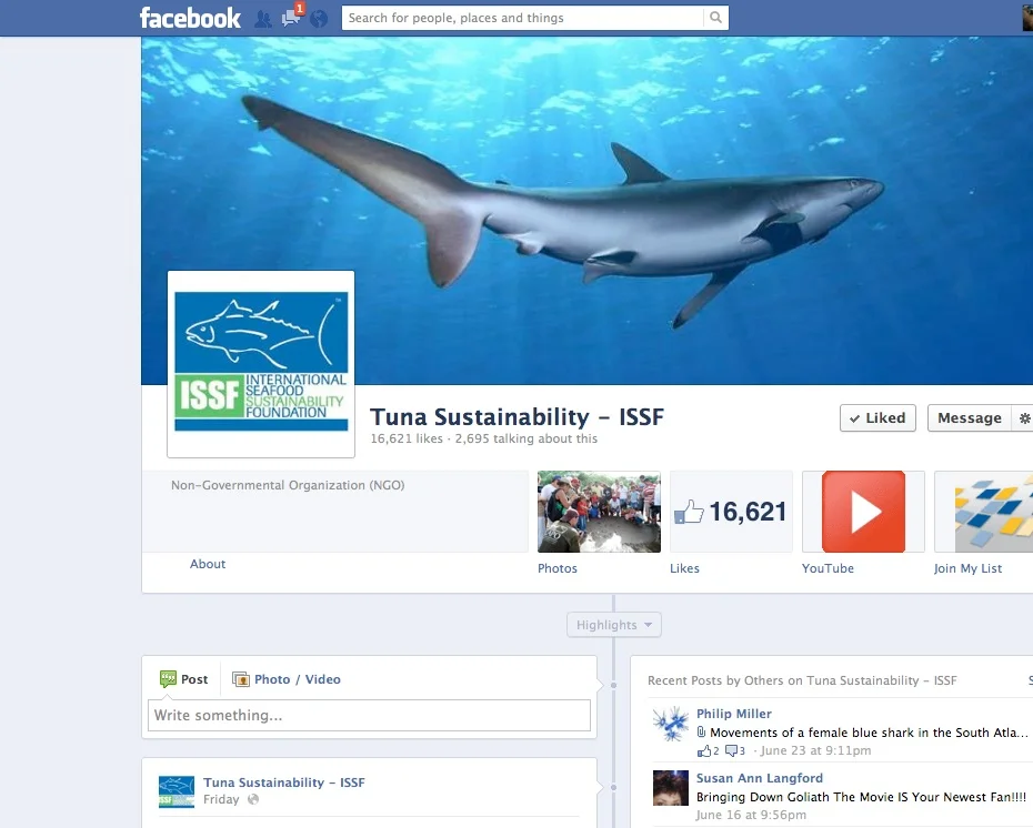   ISSF Facebook Page - http://www.facebook.com/TunaSustainability  