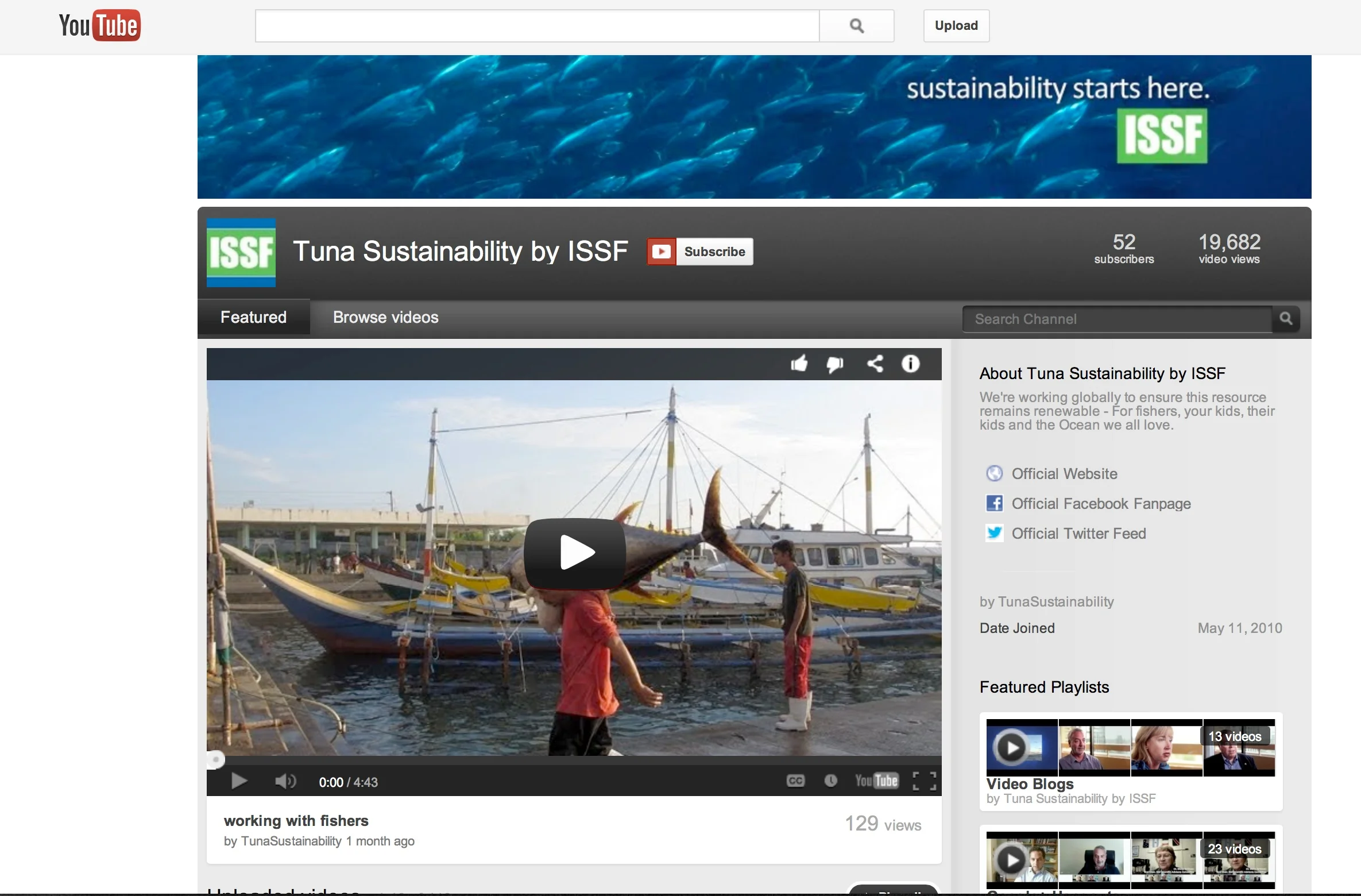    ISSF YouTube Page -     http://www.youtube.com/user/TunaSustainability     