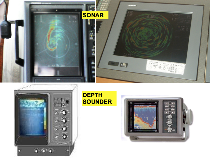 Examples of sonar and depth sounder equipment (Photo: SPC)