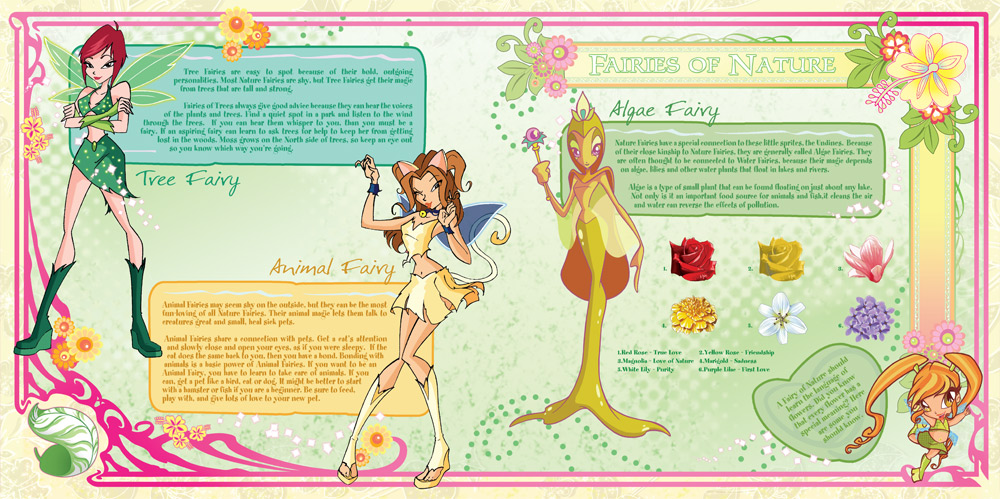 Nature fairies Winx role-playing book