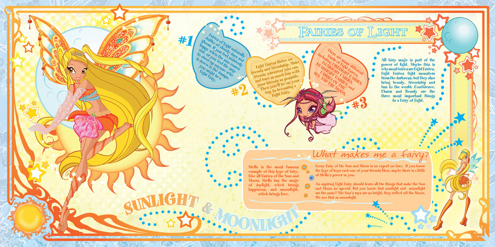 Light fairies Winx role-playing book
