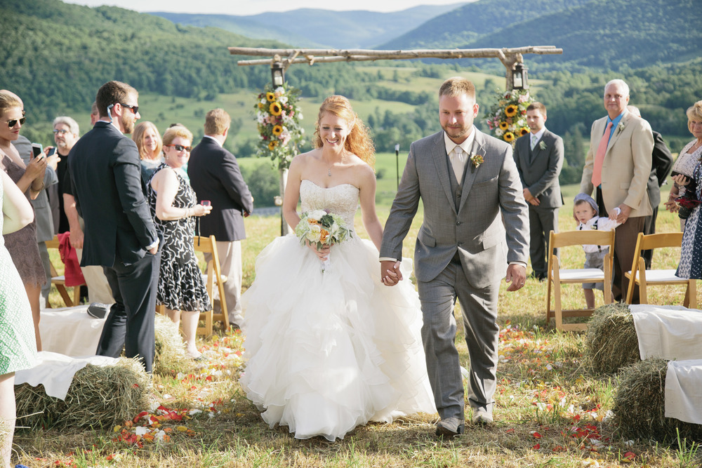 Lauren and Patrick’s rustic farm wedding took place in the mountains of beautiful Andes, New York. Photographs by Hudson-Nichols Photography.