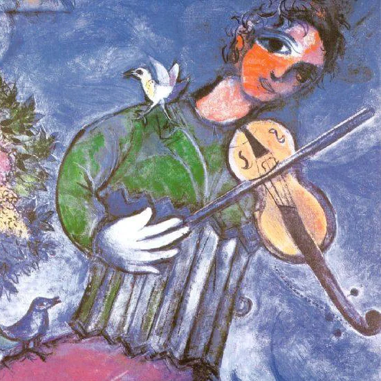 Marc Chagall, The Blue Violinist (detail), 1947