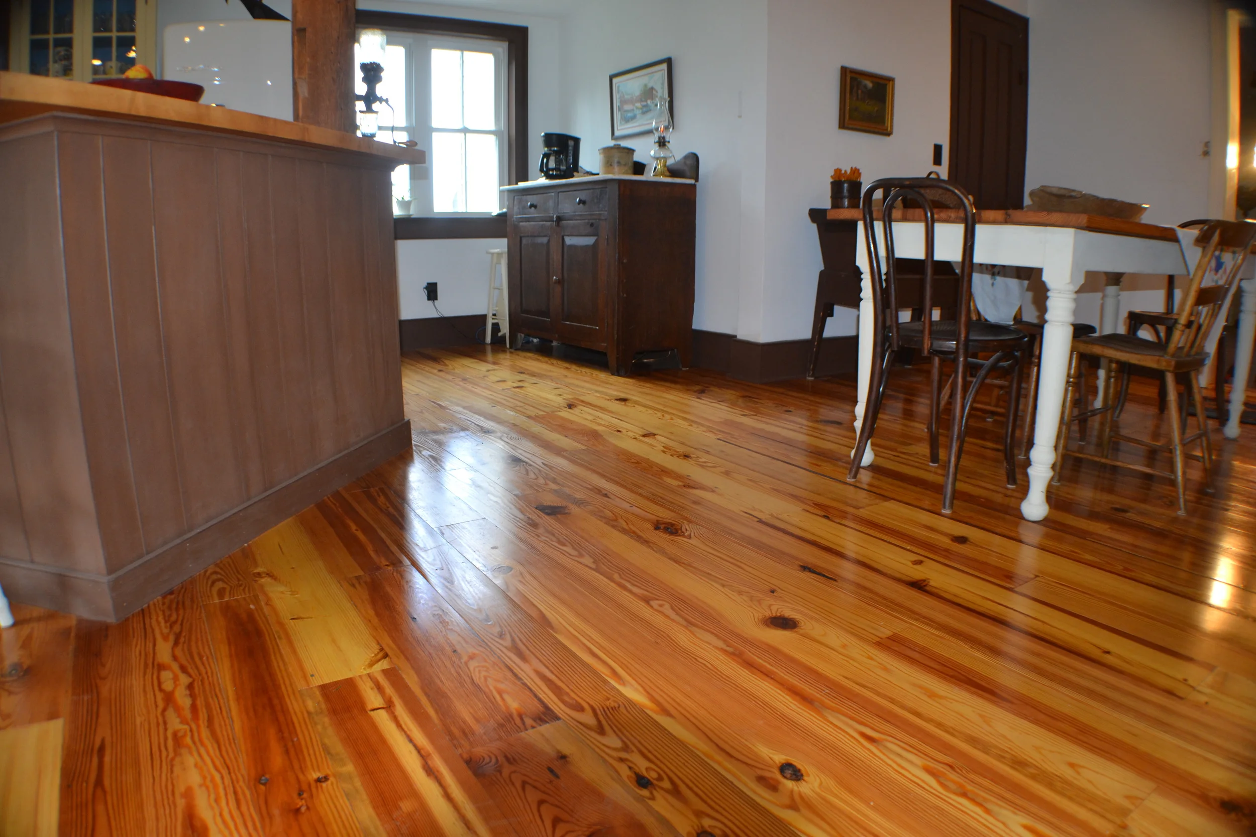 Re-milled Heart Pine Floor