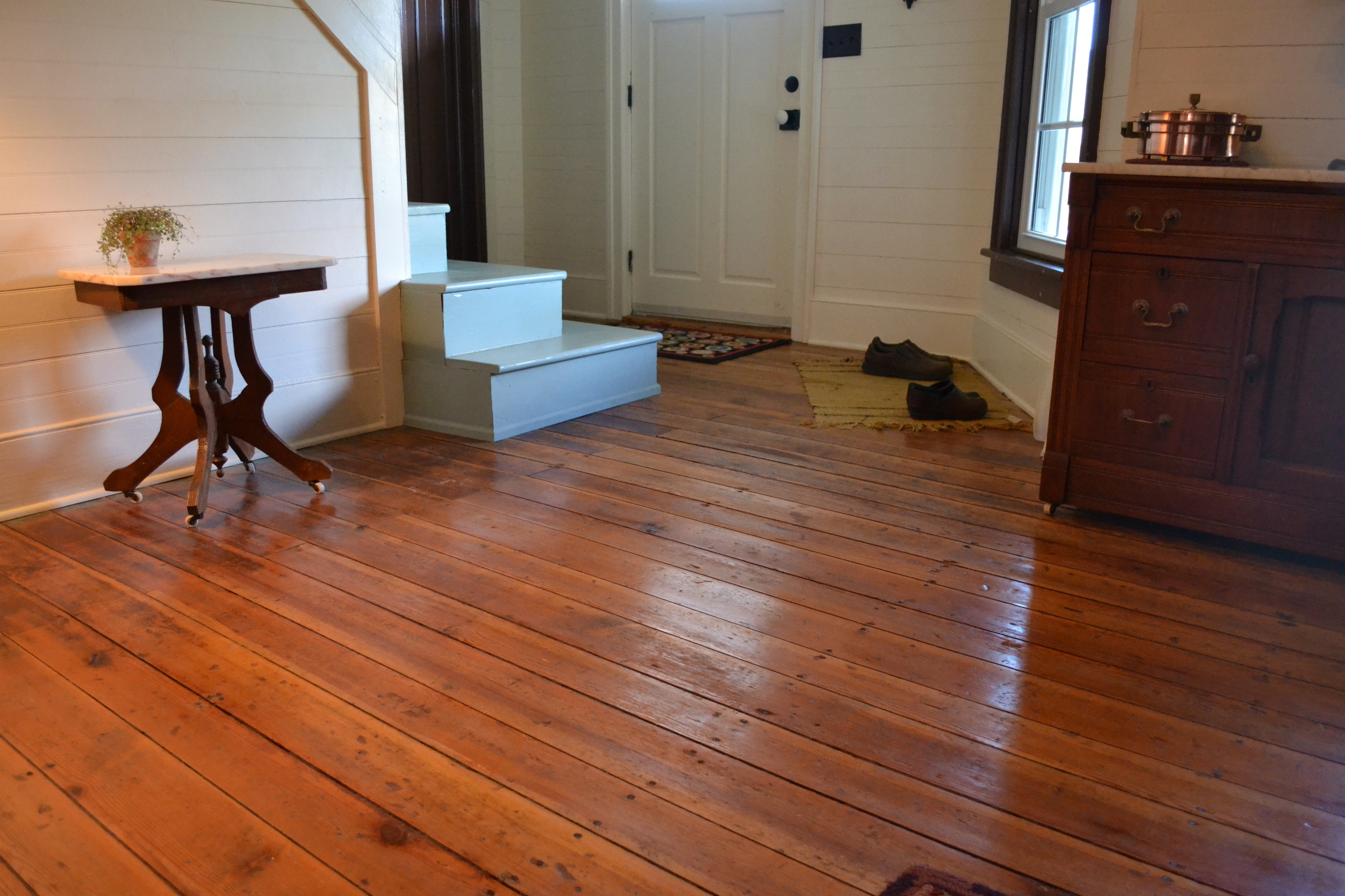 Salvaged Heart Pine Floor Repair