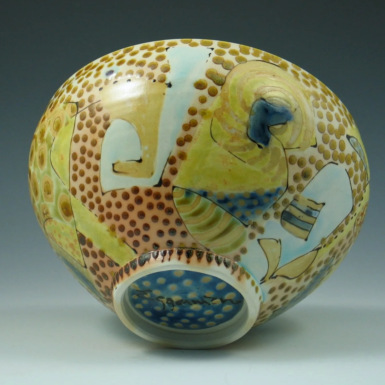 Well Dressed Bowl, salt fired porcelain