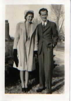 Grandma and Grandpa on their wedding day.