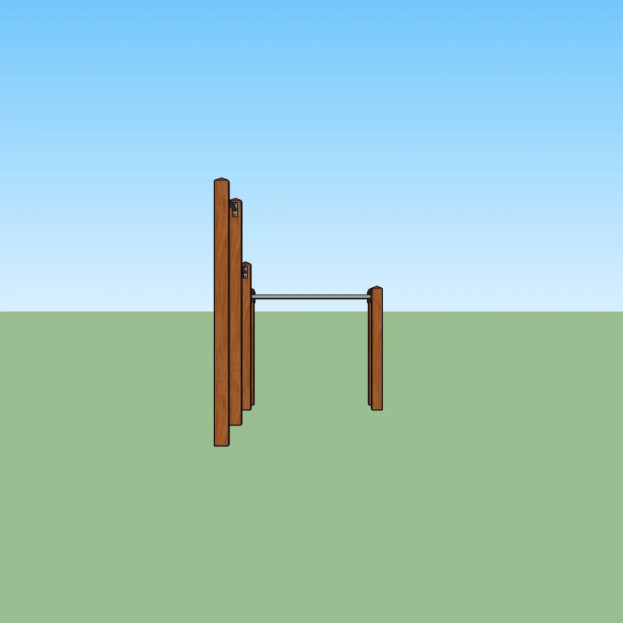 Garden double pull up bar and dip bars installation — INCITE FITNESS