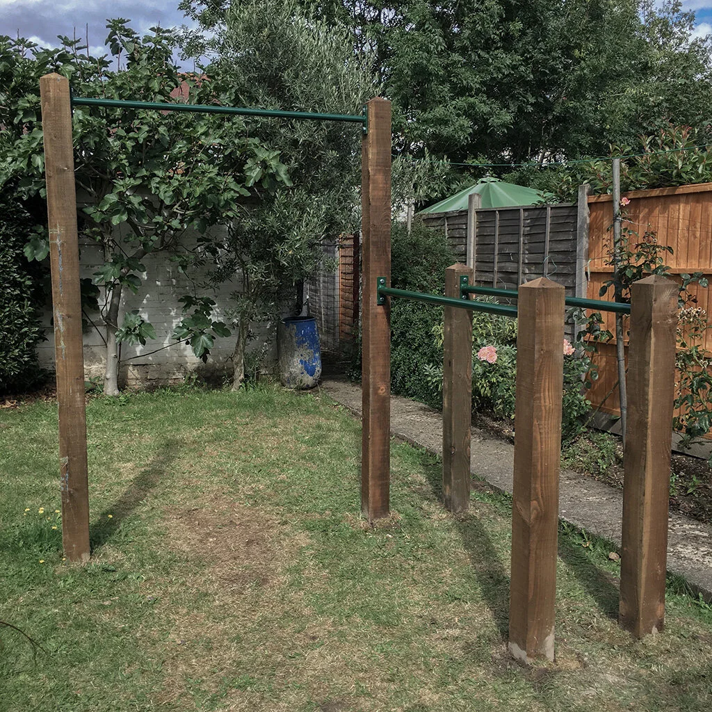 Garden pull up bar and dip bar installations (gallery 2) — INCITE FITNESS