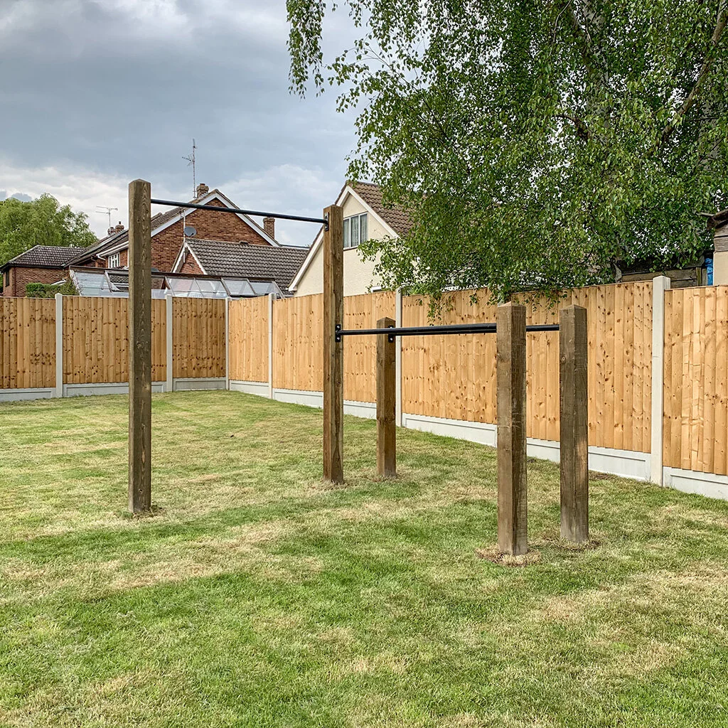 Garden pull up bar and dip bars installation — INCITE FITNESS