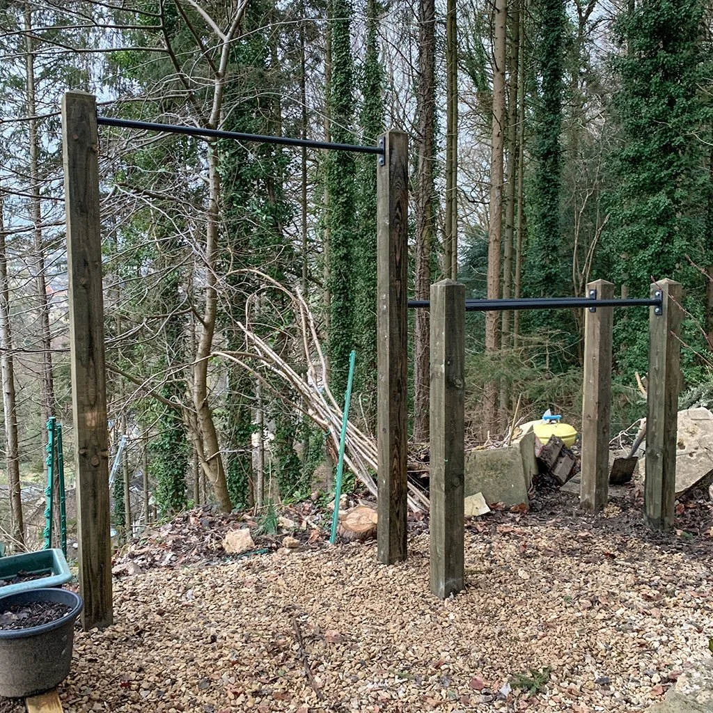 Garden pull up bar and dip bars installation — INCITE FITNESS