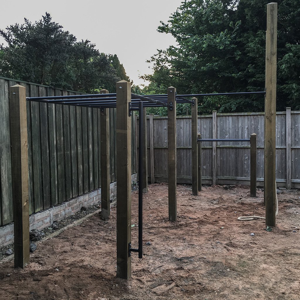 015 2017 garden monkey bars, high bar, pull up bar and dip bars installation.jpg