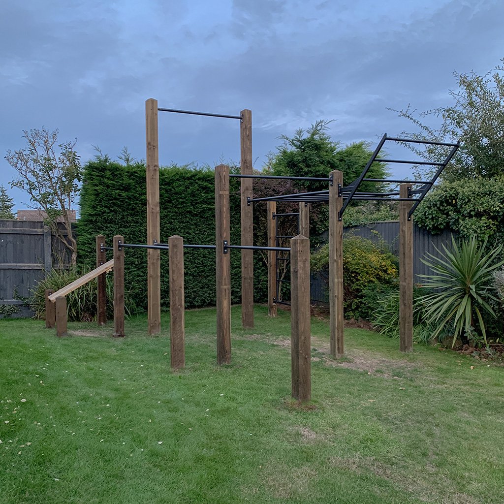 120 2020 garden monkey bars, high bar, pull up bar, dip bars, wing bar and abs bench installation.jpg