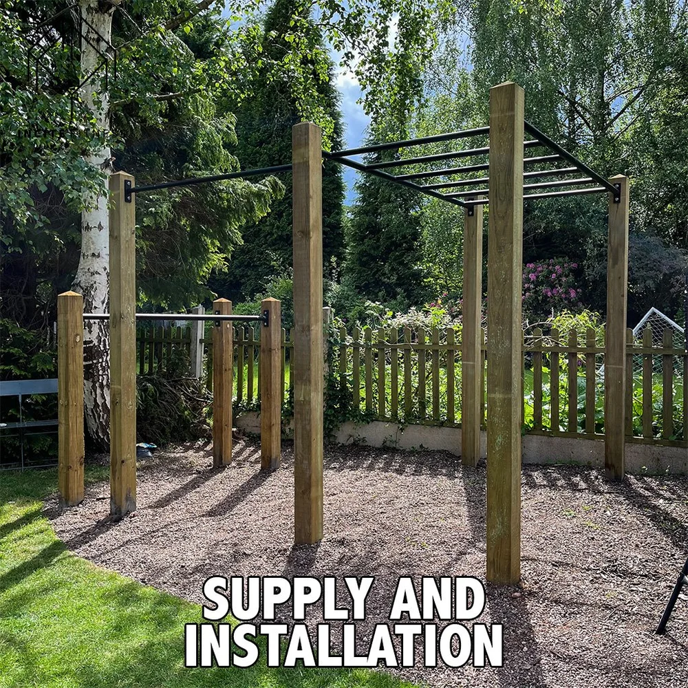 Dip Bar Outdoor Training Bar Incite Fitness Garden Pull Up And Dip