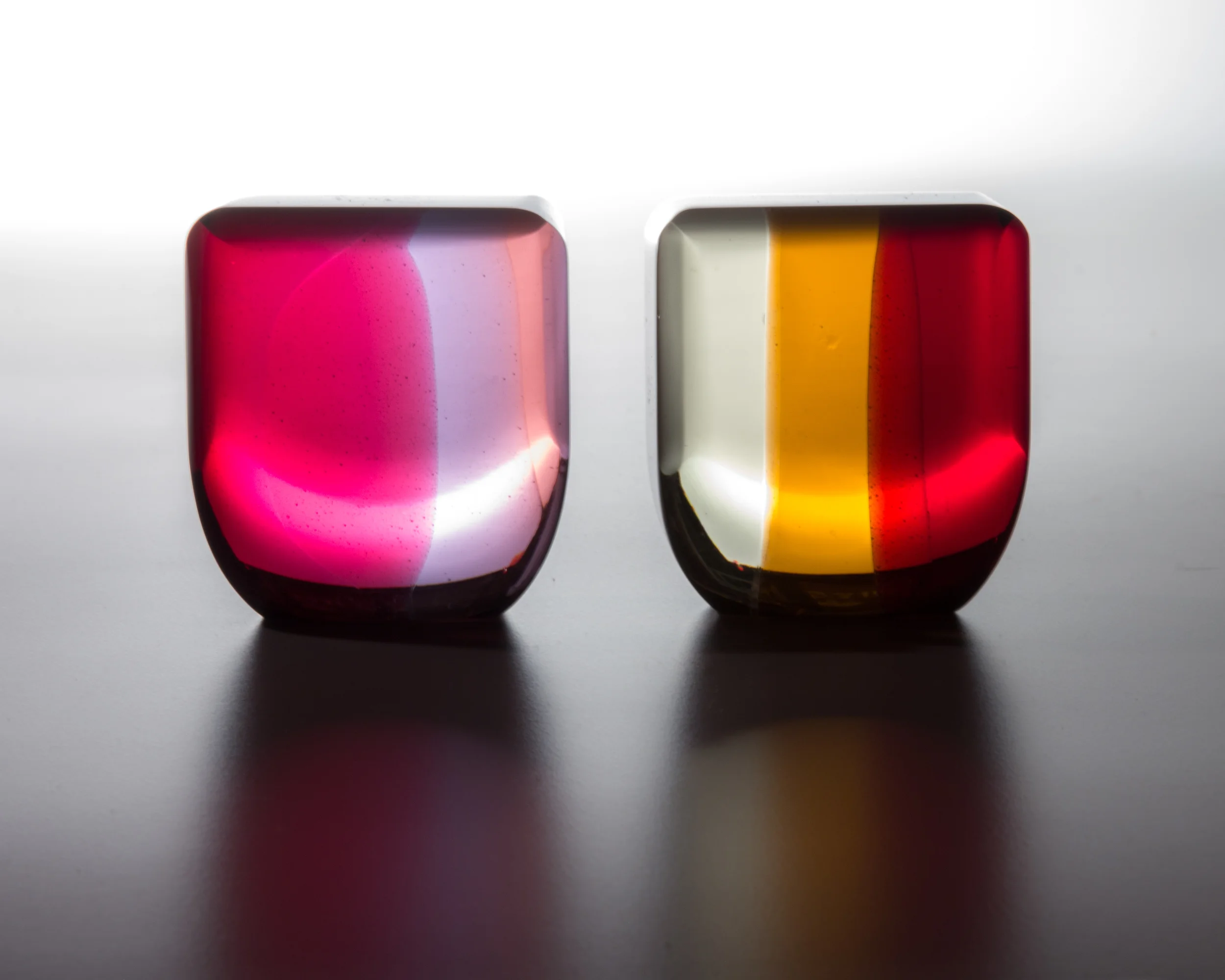 Polychromasia 6+7 , cast, cut and polished glass, 2013