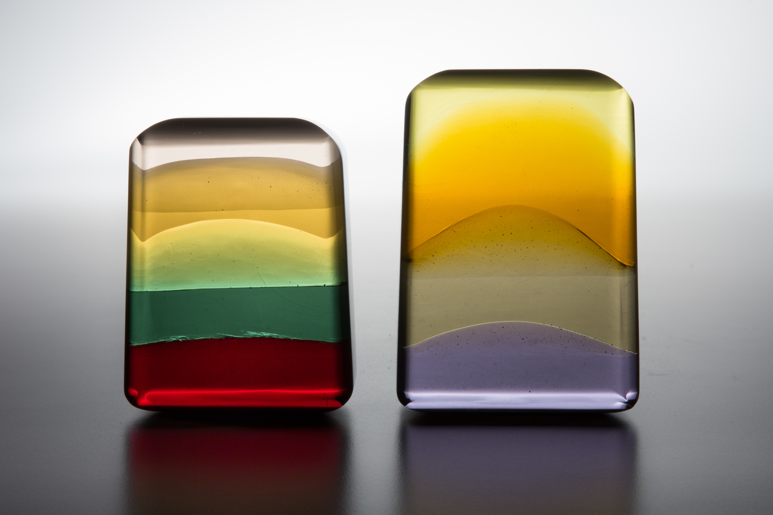   Polychromasia&nbsp;8+9 , cast, cut and polished glass, 2013 