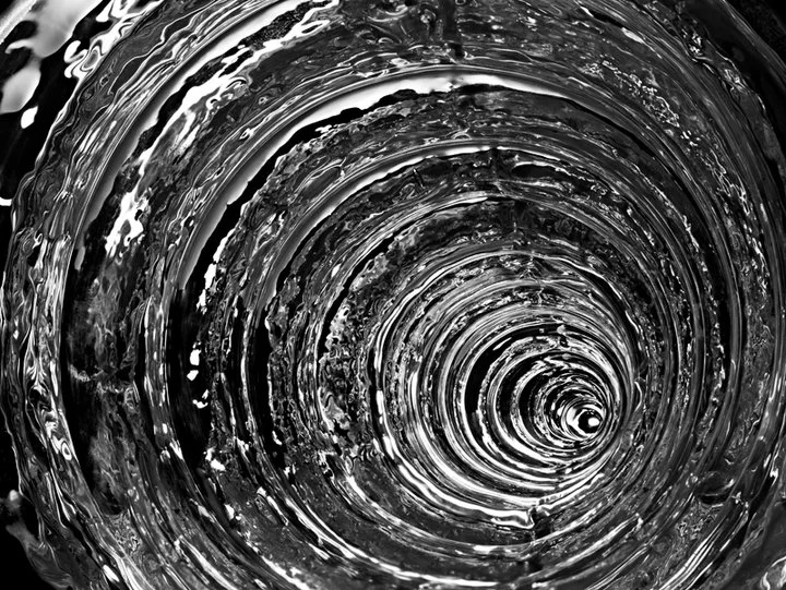 Vortex, blown glass, digital print, 2011