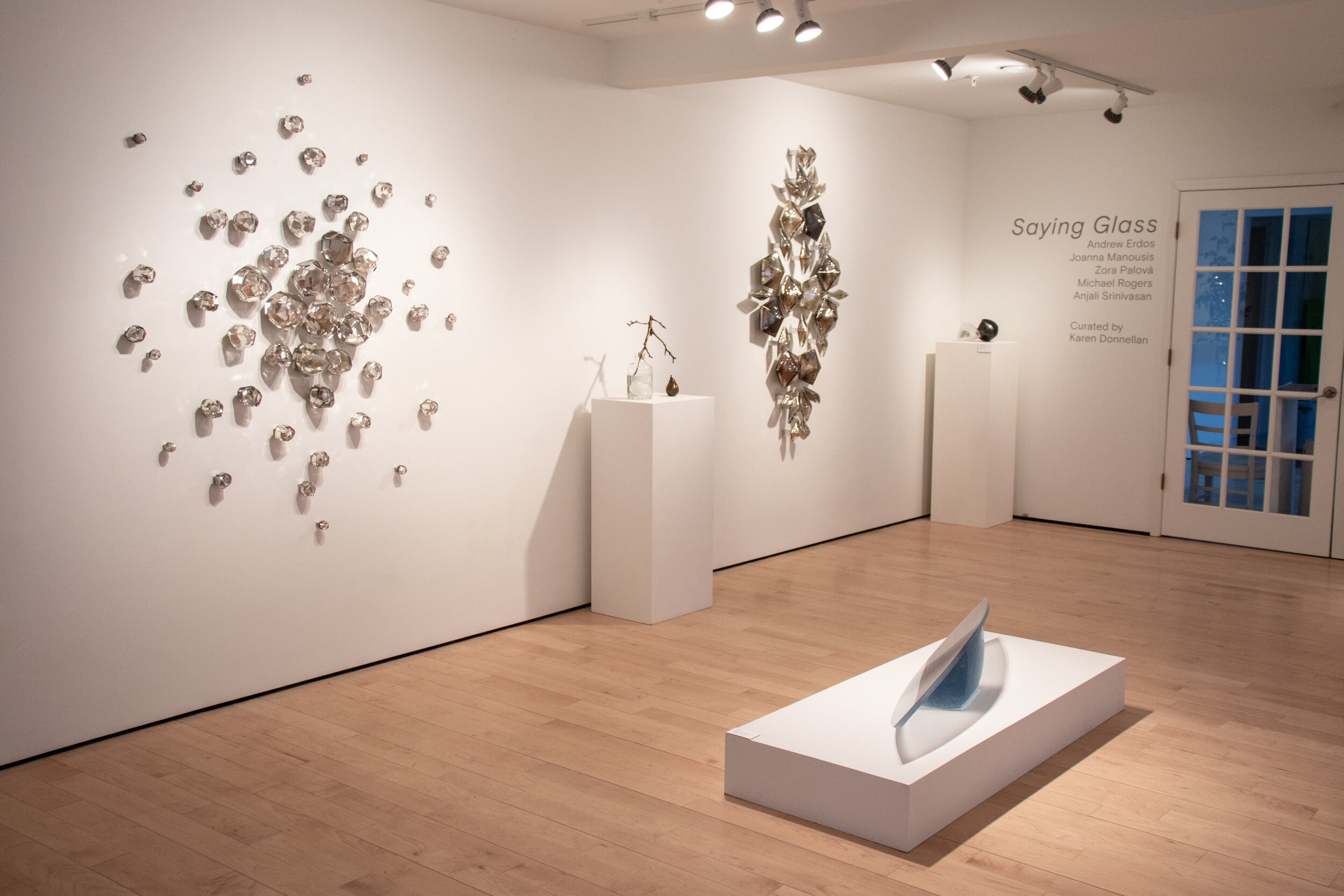  Saying Glass brings together five artists with diverse practices in glass casting and kiln forming. Their works span in form from the gestural and experimental, to the meticulously crafted, and engineered. This exhibition reflects the far-reaching e
