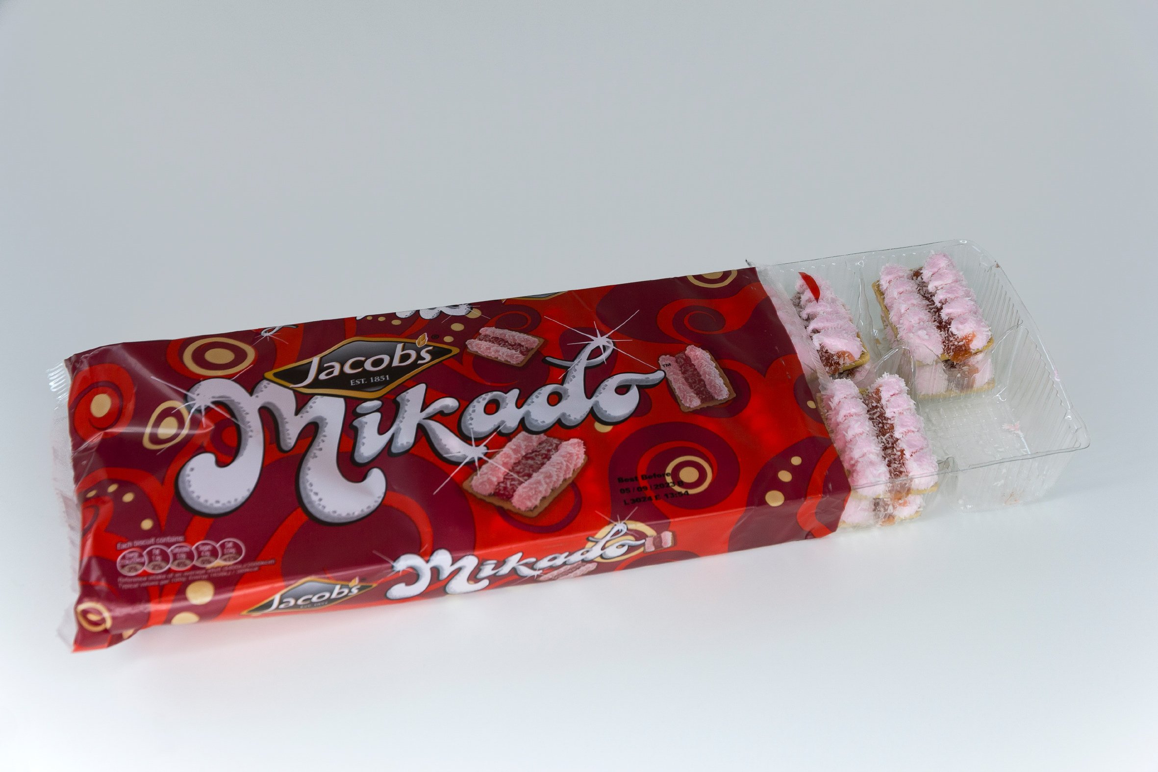  Packet of Jacob’s Mikado biscuits, for reference 