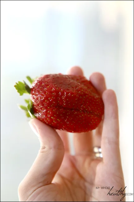 An organic strawberry