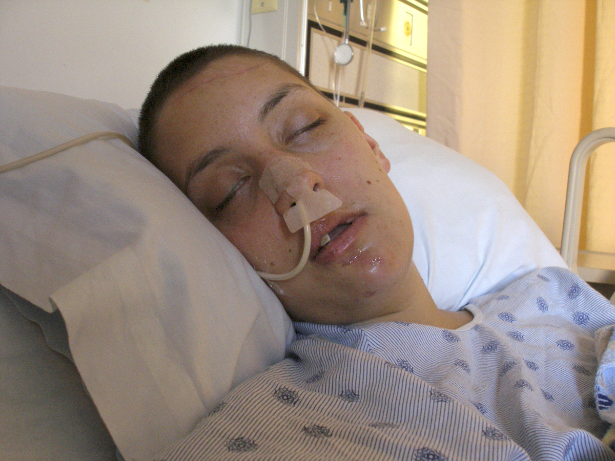 In the hospital with a feeding tube, 2007.
