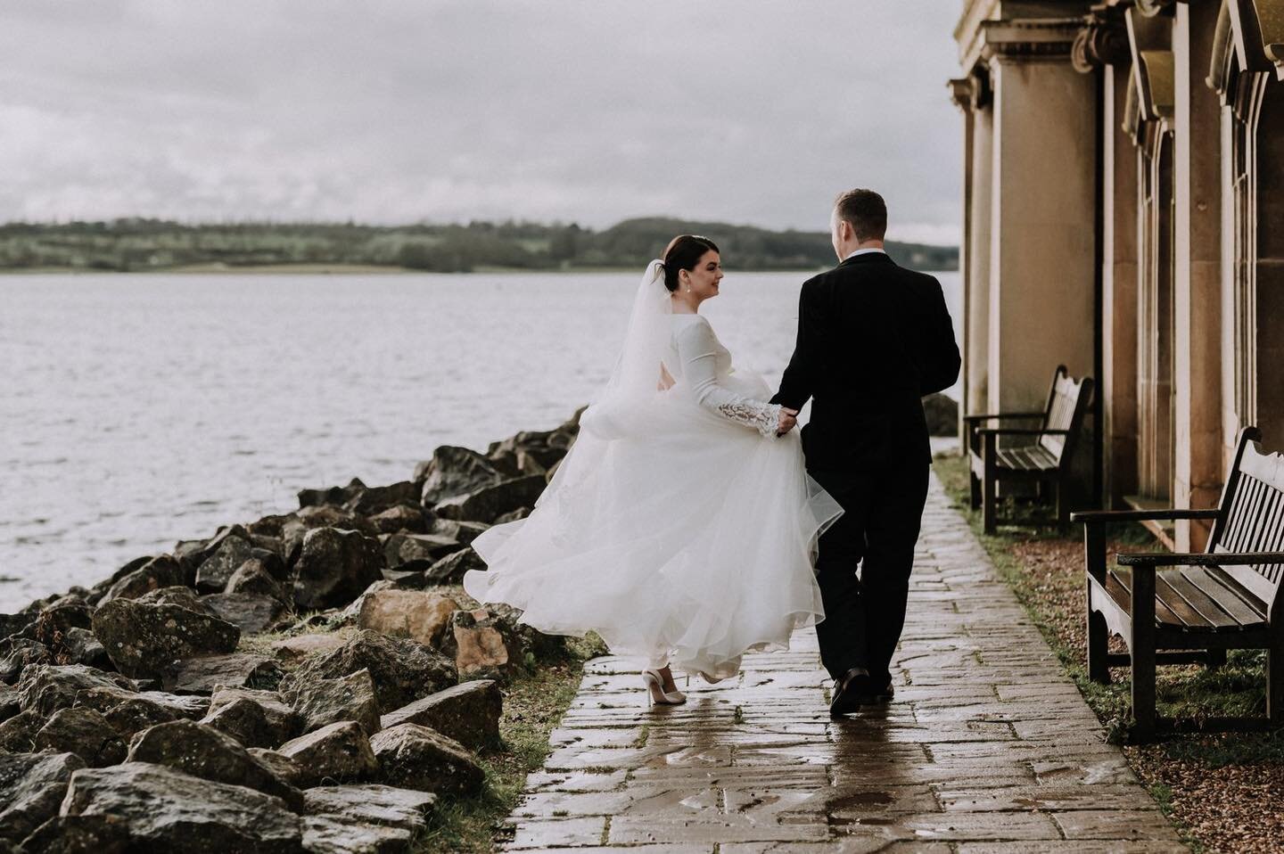 A thumb war, a windy day, a gorgeous couple and a quirky church set in a lake. 
A few snippets from V&amp;J intimate wedding at Normanton Church ❤️ #normantonchurch #normanton #windywedding #veilphotos #weddingveil #weddingveils #bridesveil