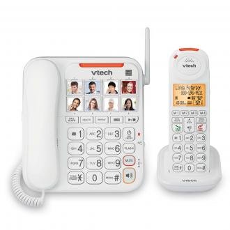 Big Button Phone for Seniors with SOS Pendant | Corded Landline Telephone |  Large Braille Buttons for Visually Impaired | Amplified Ringer for Hearing