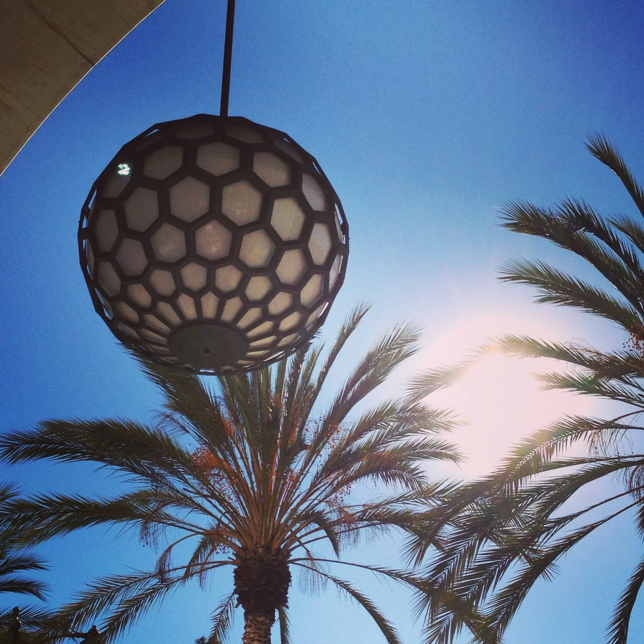 Hanging light fixtures outside my bank