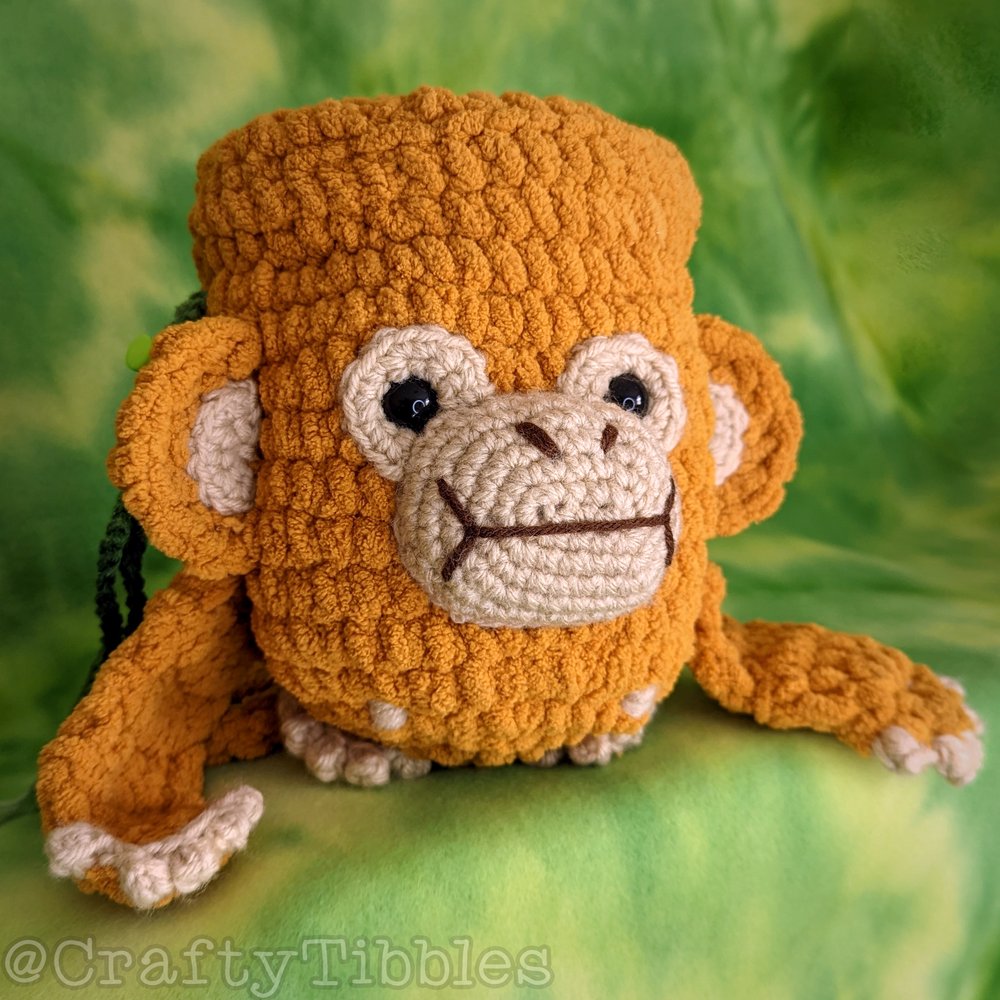 Monkey Chalk Bag Crochet Amigurumi Pattern — Crafty Tibbles