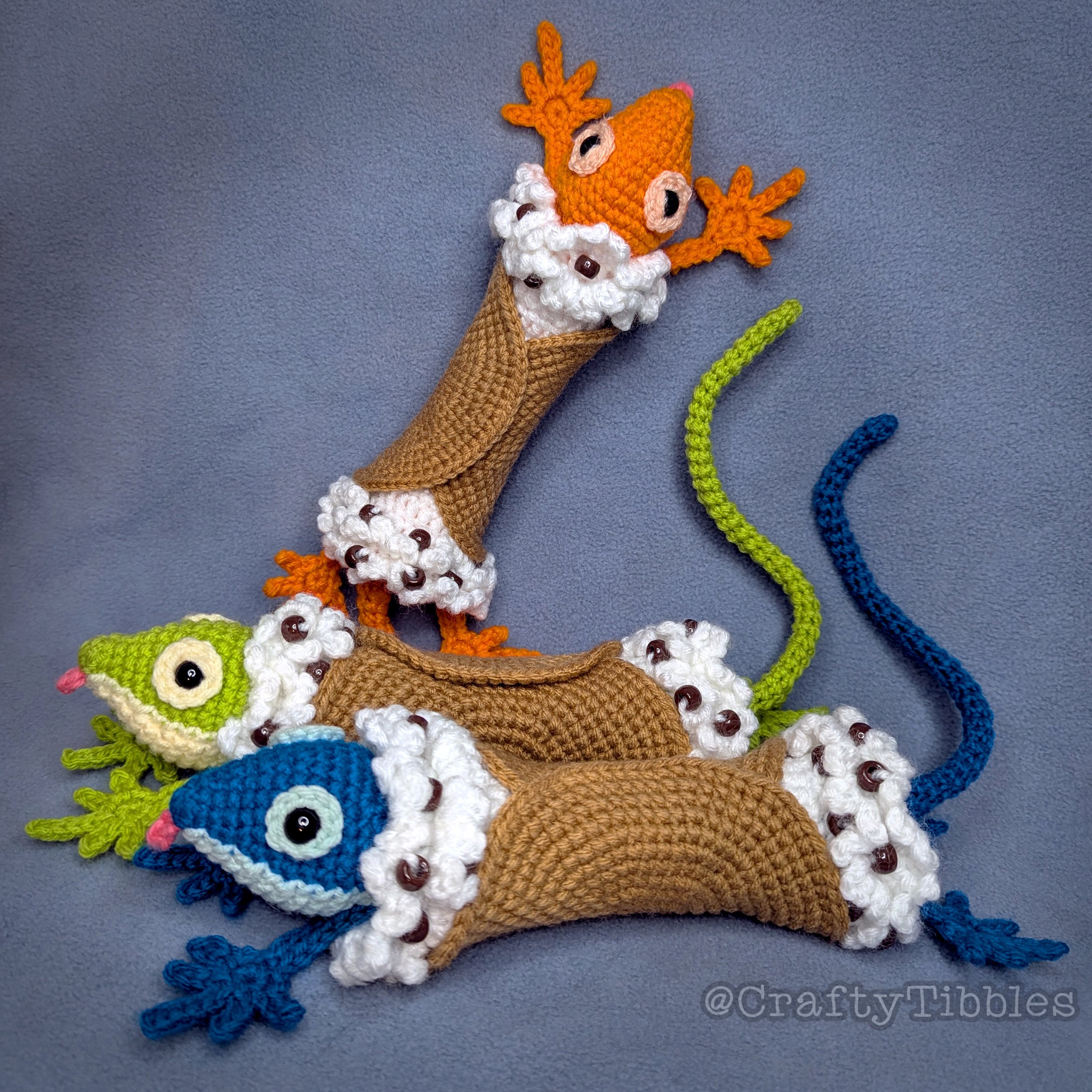 Anole Cannoli Crochet Amigurumi Pattern