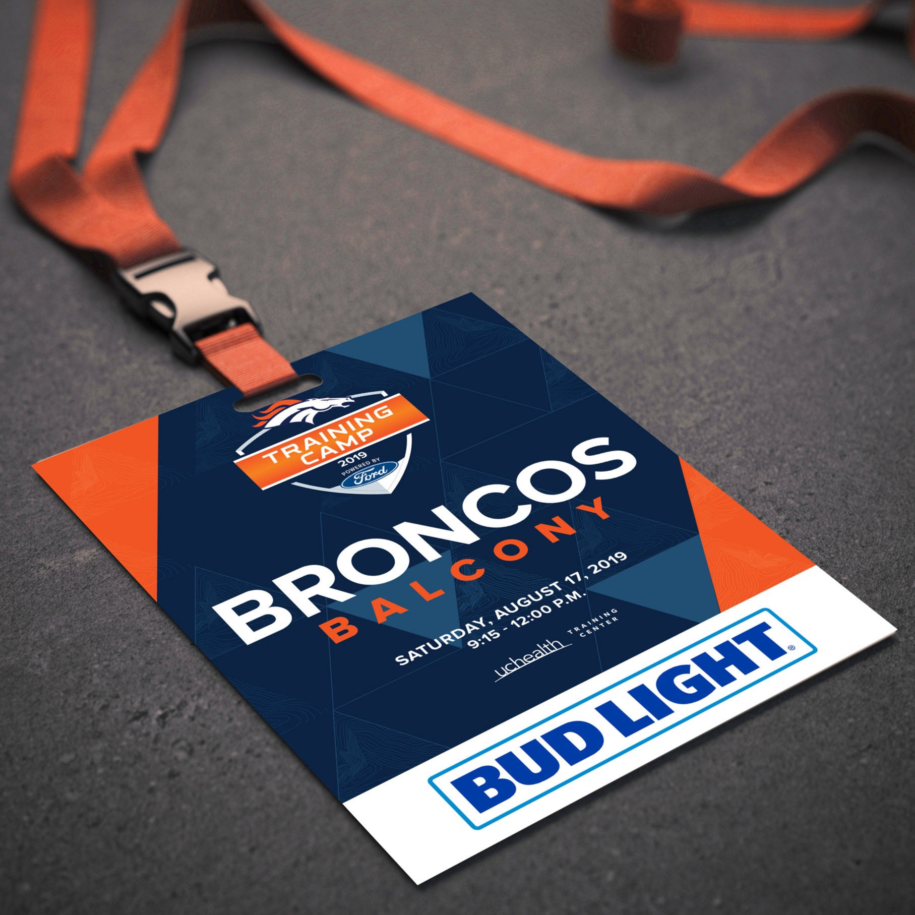 2019 Denver Broncos Training Camp Credential