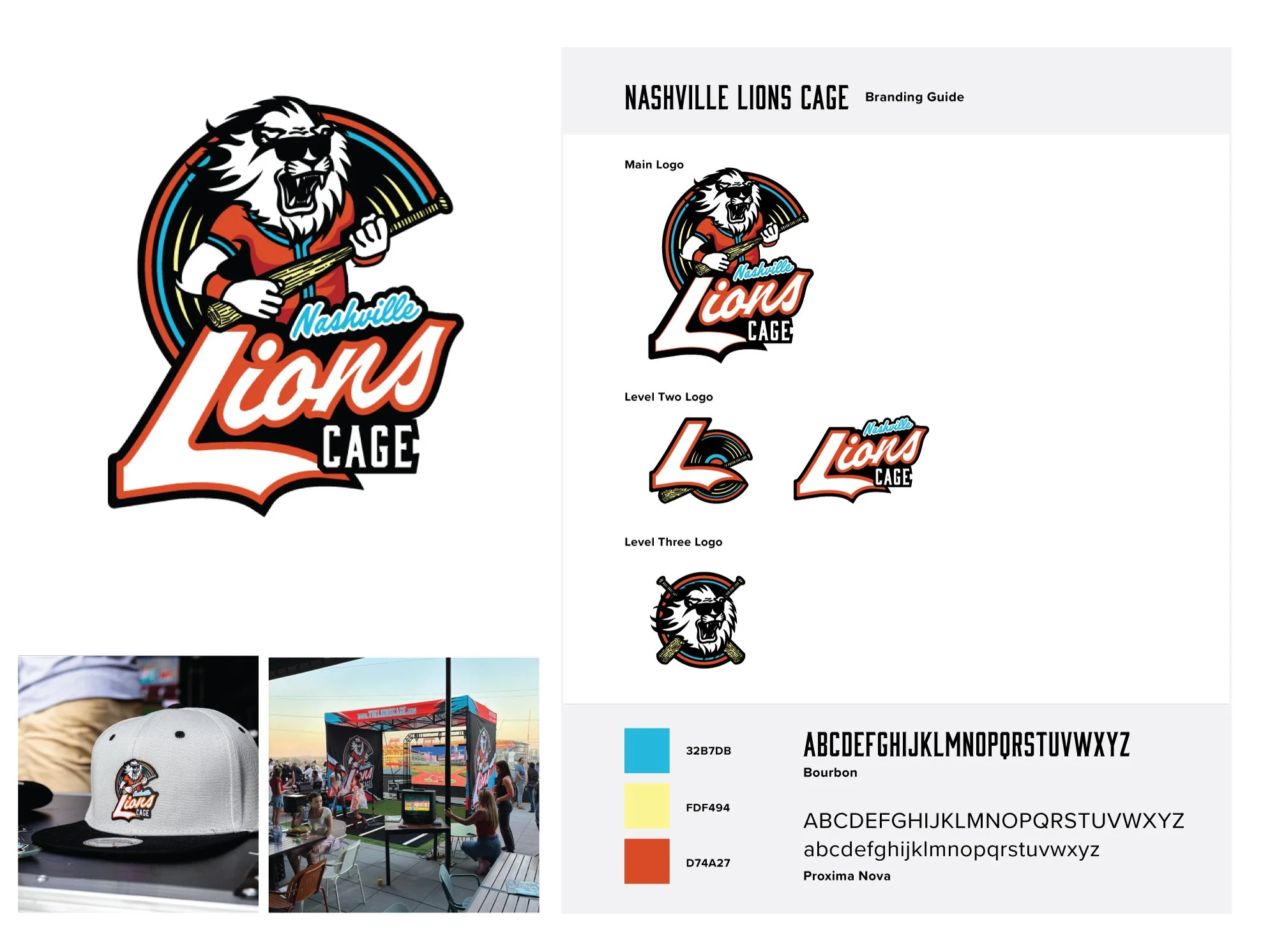Nashville Lions Cage - Logo and Branding