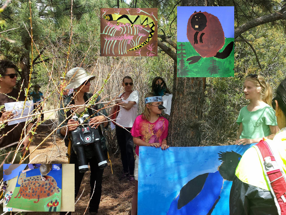  Collaborative project with Audubon, Rio Grande Elementary school (the biology teacher and her 5th grade class, and the art teacher and her 3rd grade class). We did a tour of the Santa Fe River, where the art classes paintings of native specifies wer