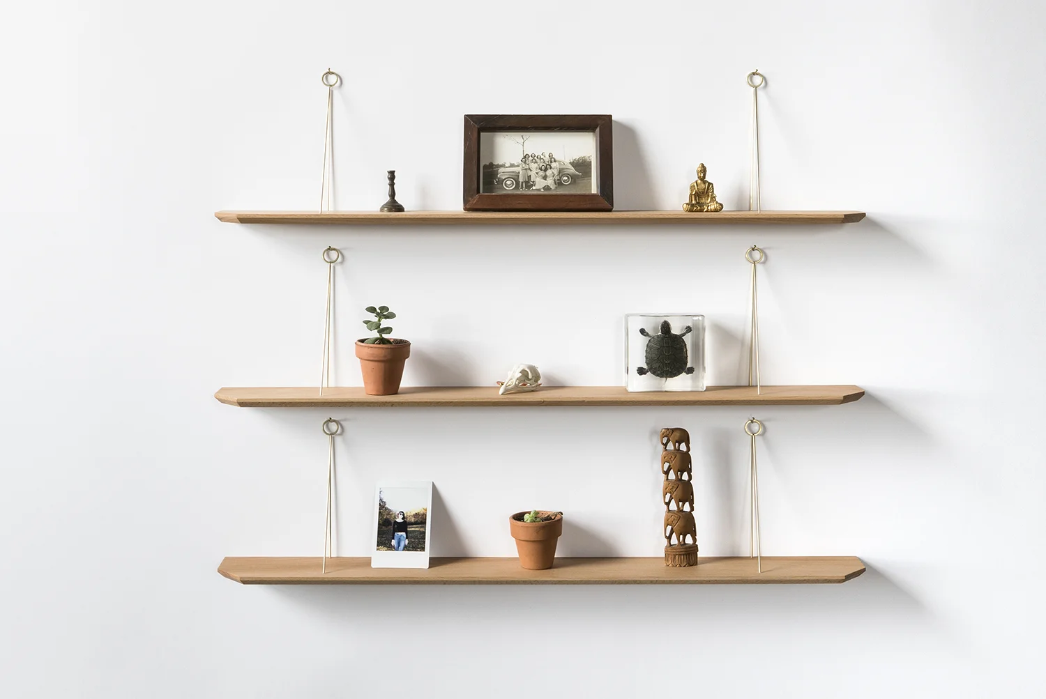 Three shelves