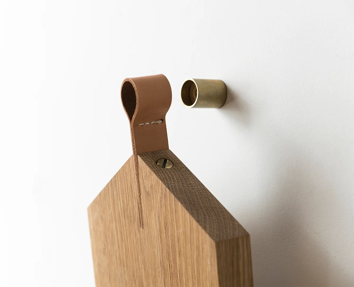 Detail of a hanging cutting board