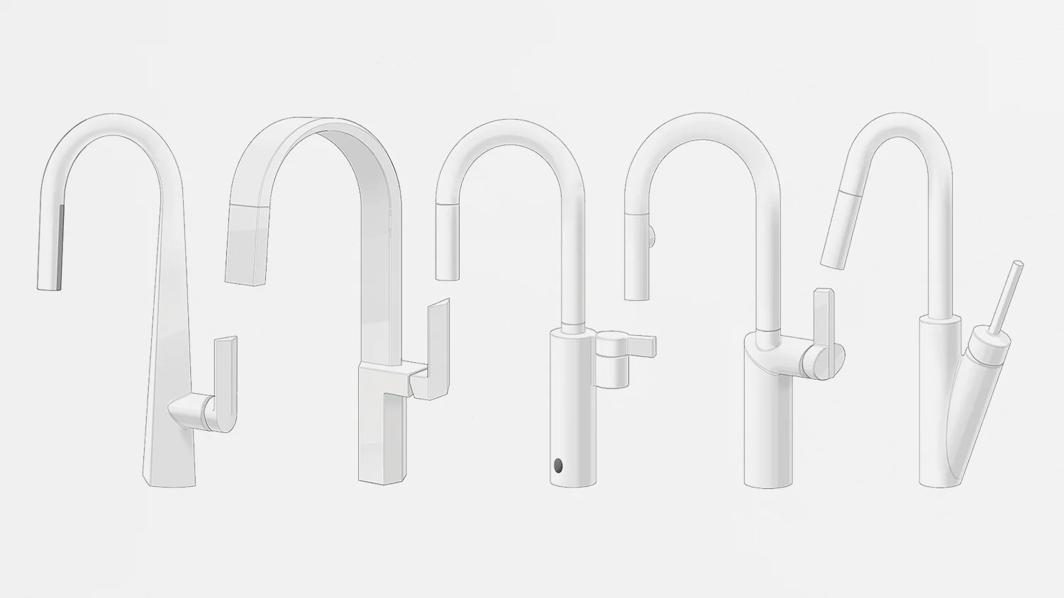 Sketches for a modern kitchen pulldown