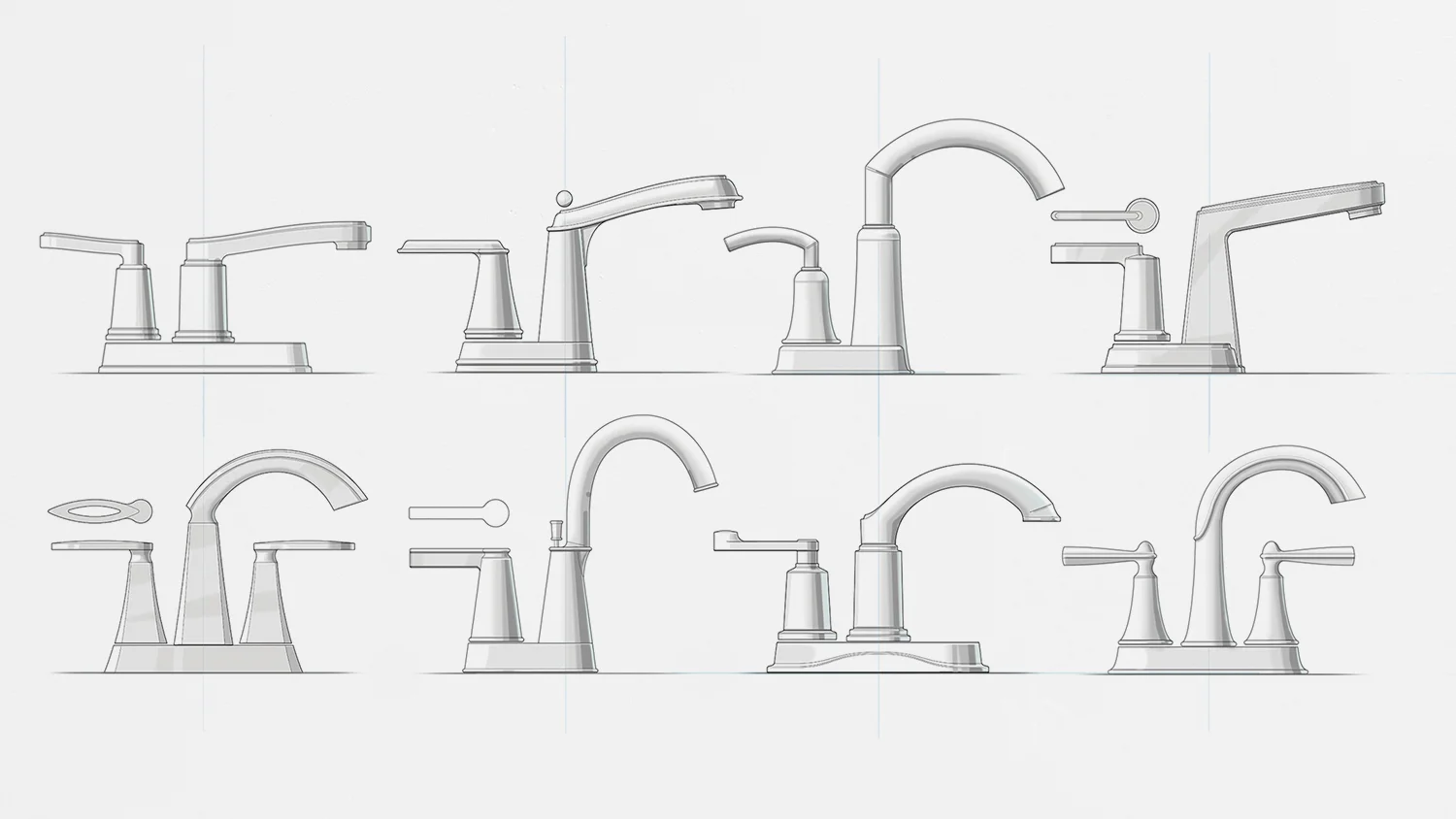 Bath faucet sketches