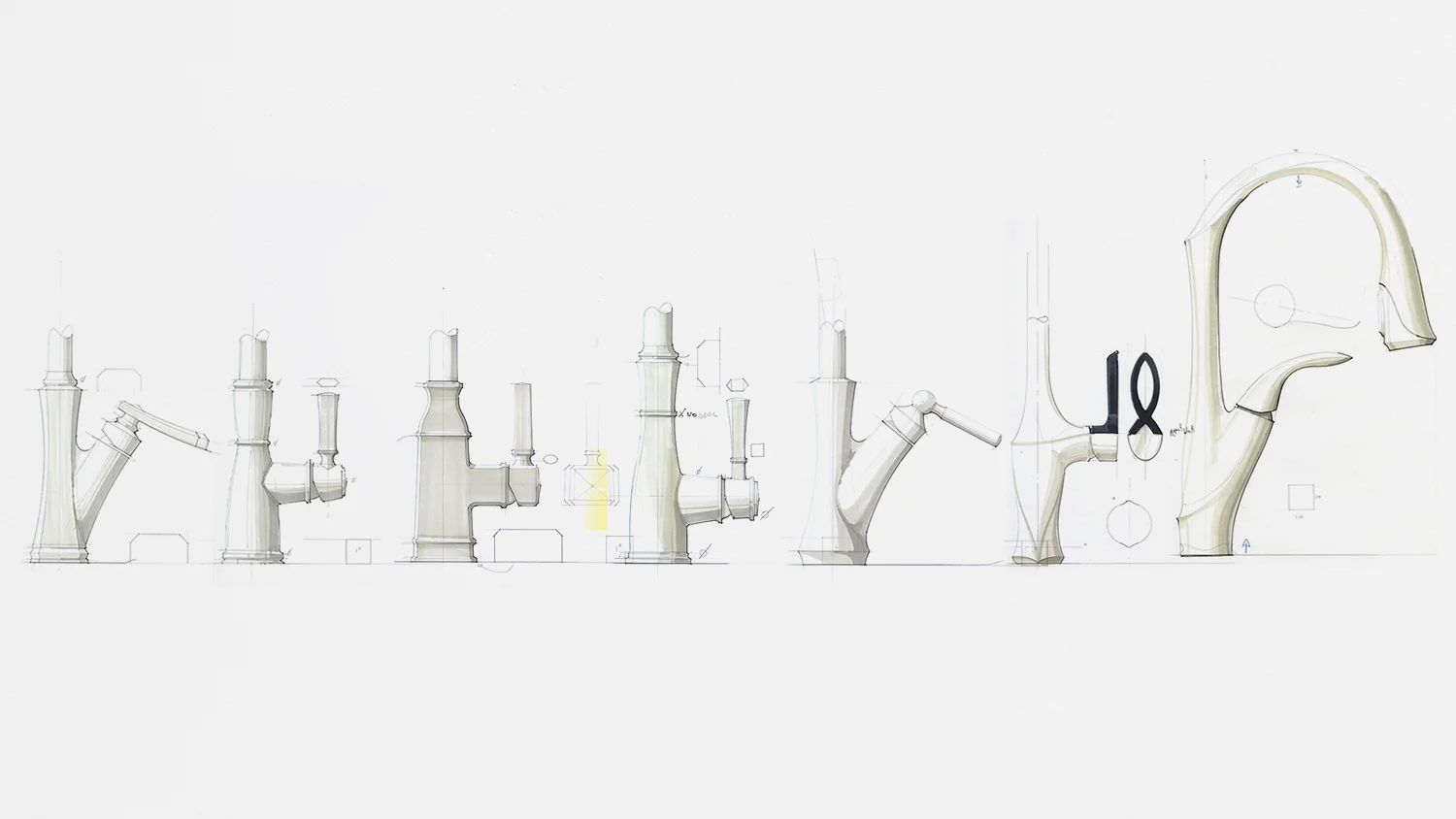 Kitchen ideation sketches