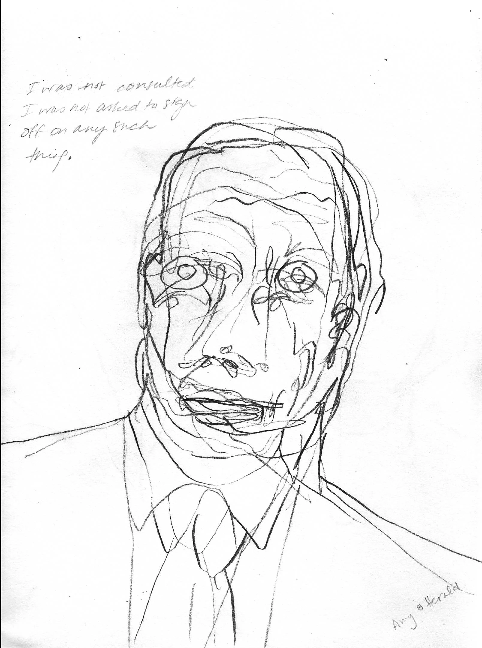One of a series of drawings about deception, part of the Liar! Liar! exhibition by Amy for AmCor Inc.