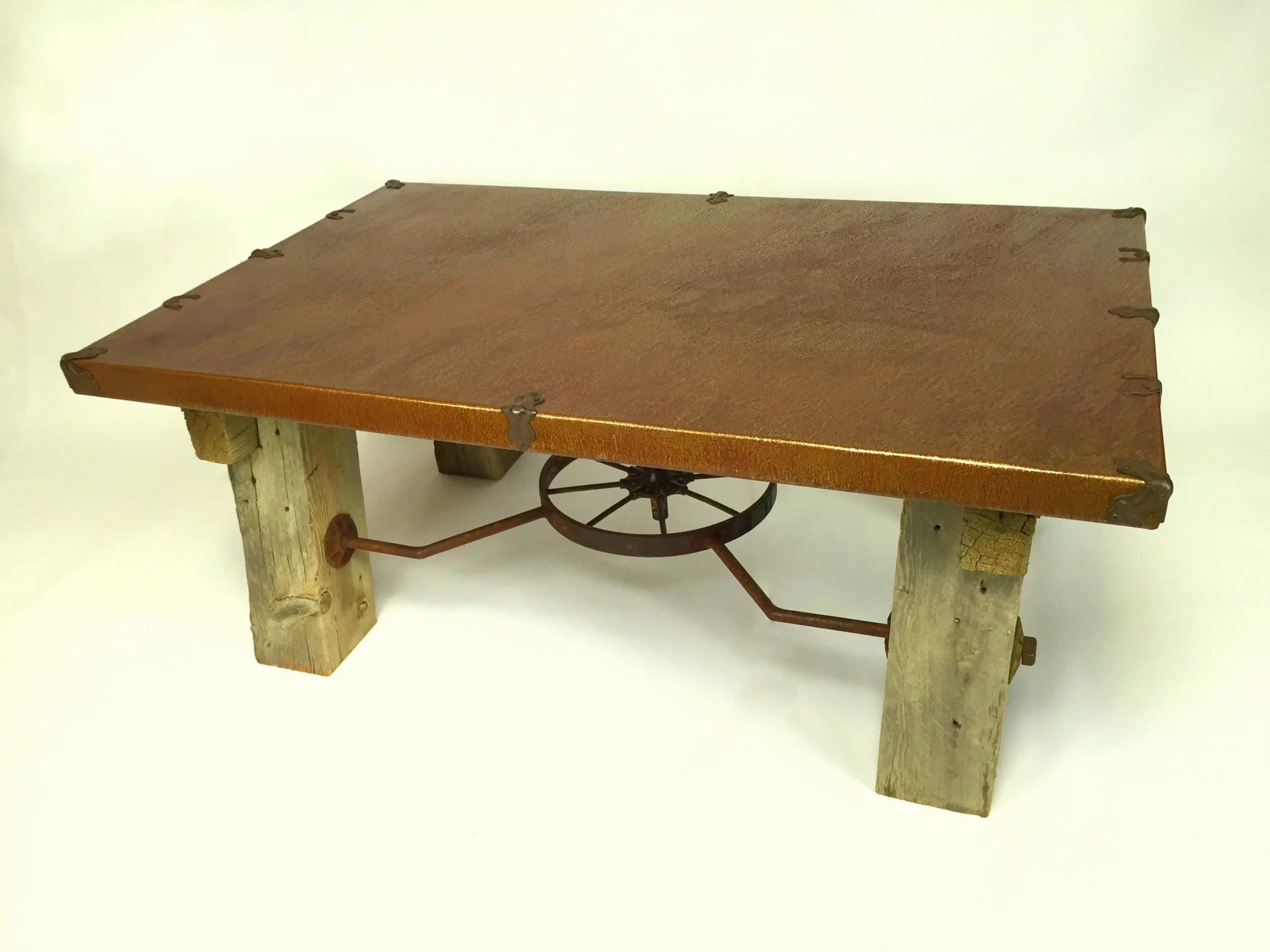 Repurposed indoor/outdoor coffee table