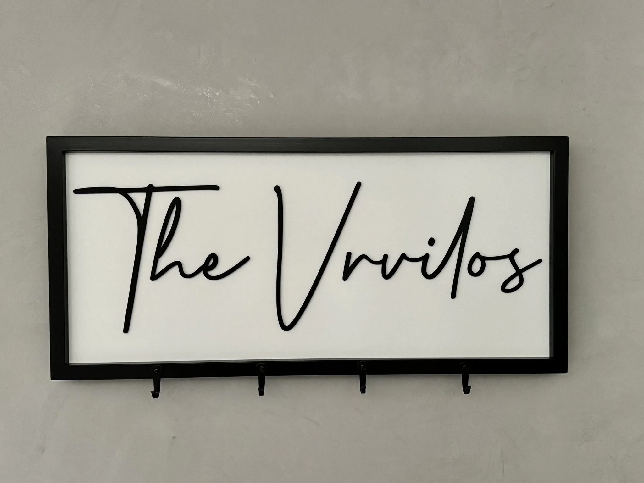 Modern Family Name Sign