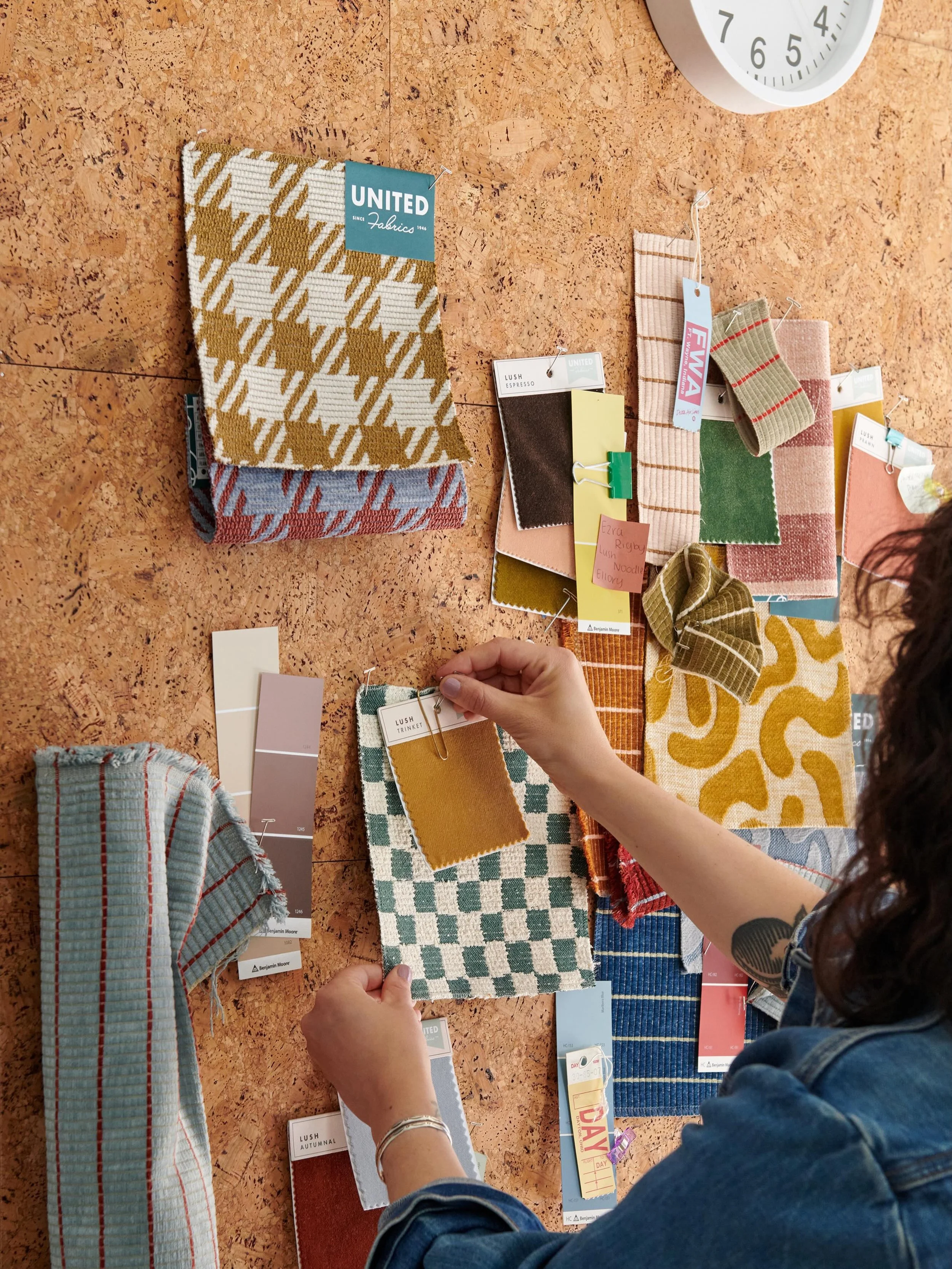 Recent shoot with United Fabrics at Tiberi Studios, featuring their new Ezra fabric.