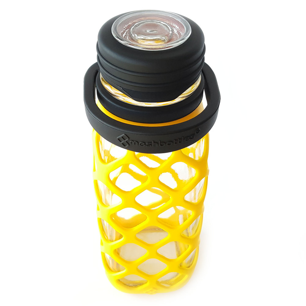 Meshbottle with Glass Top - Sun Yellow - 16 oz — Meshbottles - Plastic-free  Water Bottles