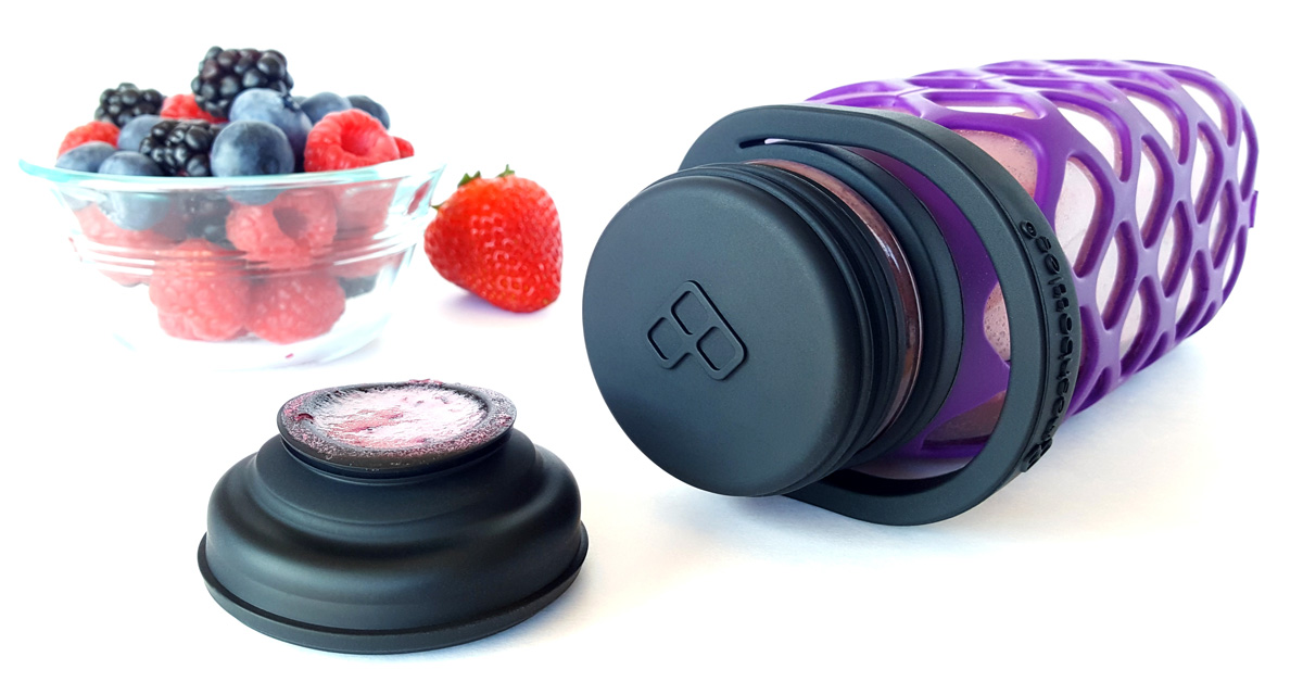 Berry Fresh Glass Water Bottle