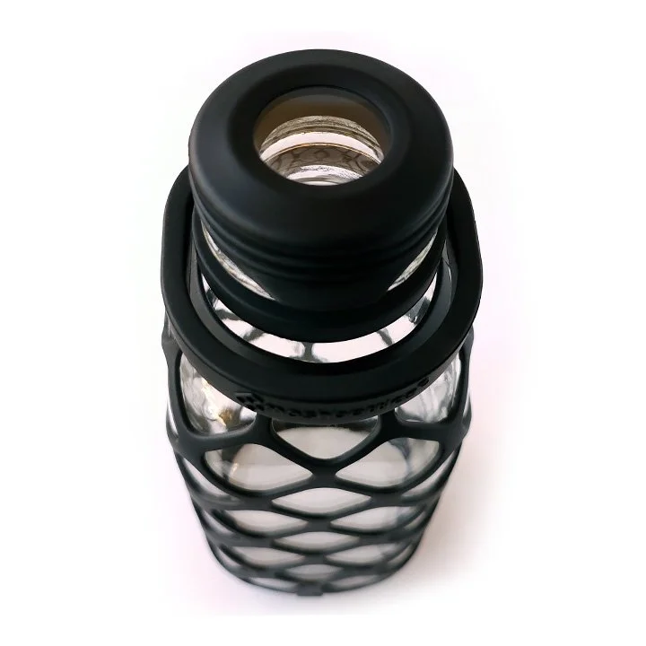 Meshbottle with Glass Top - Midnight Black - 32 oz  Meshbottles - Plastic-free  Water Bottles
